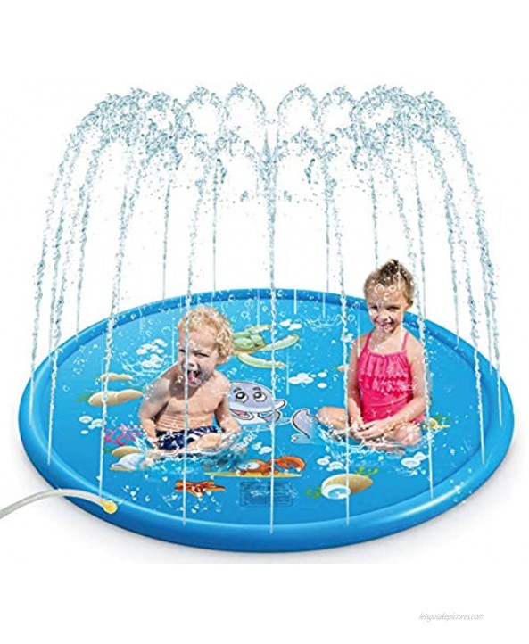 Eletorot Splash Pad Outdoor Toddler Toys for Kids 68in Baby Pool Sprinkler Fun Summer Water Toys Backyard Play Mat for Boys Girls Birthday Gifts