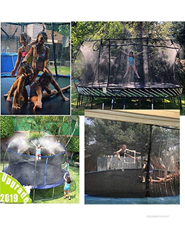 H&G lifestyles Outdoor Trampoline Water Play Sprinklers for Kids- Summer Outdoor Water Fun Game Toys Accessories Great for Boys & Girls and Adults Attached On Trampoline Safety Net Enclosure