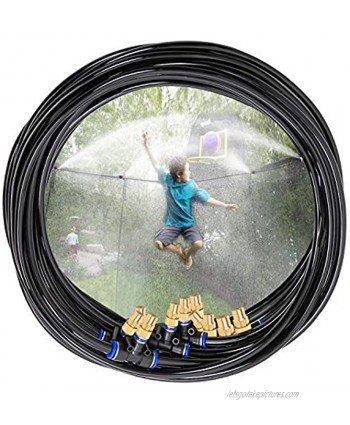 H&G lifestyles Outdoor Trampoline Water Play Sprinklers for Kids- Summer Outdoor Water Fun Game Toys Accessories Great for Boys & Girls and Adults Attached On Trampoline Safety Net Enclosure