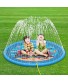 huaanlongus Sprinkler pad & Splash Play Mat 68" Toddler Water Toys Fun for 3 4 5 6 Year Old Boy Girl,Kids Fun Outdoor Sprinkler Toy White