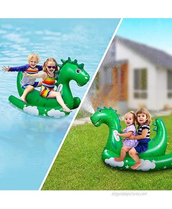 Inflatable Pool Floats Kids,Yard Sprinkler for Kids Ride On Toys for Kids Rocking Horse Water Toy Fun Outside Toys Sprinkler for Kids Ages 4-8