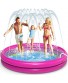 INNOCHEER Splash Pad & Sprinkler Swimming Pool for Kids Outdoor Play with 6 Feet Spray Jet Height  Pink Swan Design  59"x 8.5" Inflatable Kiddie Pool Summer Toys for Boys Girls 3+