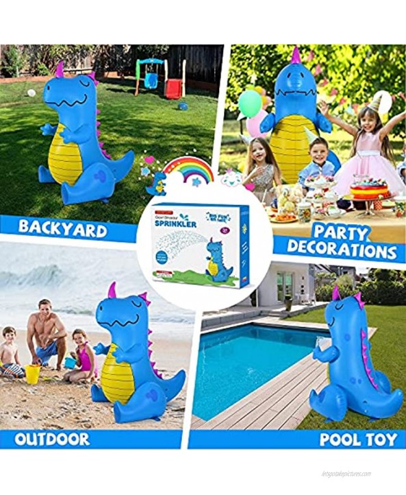 JOYSPLASH Sprinklers for Kids Inflatable Birthday Party Yard Water Toys Gifts for Boys Girls 3 4 5 6 7 8 Year Old Dinosaur