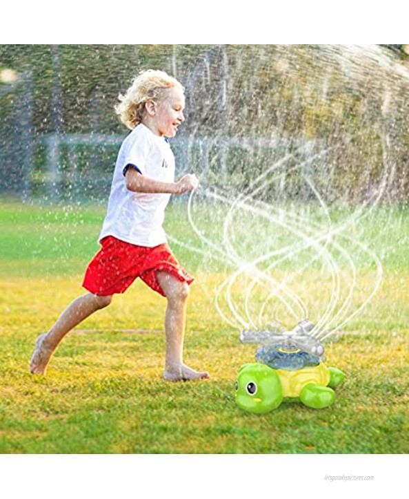 KMUYSL Sprinkler for Kids and Toddler Turtle Sprinklers for Yard Kid Outdoor Water Toys Gifts for 3 4 5 6 7 8 Year Old Boy Girl Backyard Splash Water Play Outside Summer Activities