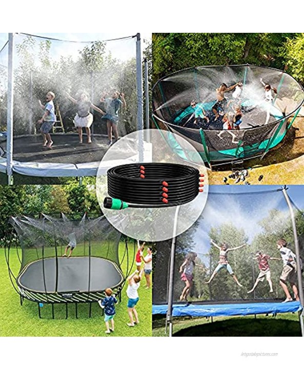 MeiGuiSha Trampoline Sprinkler for Kids Outdoor Trampoline Ccessories Backyard Water Park Sprinkler Fun Summer Outdoor Water Toys for Boys Girls 49ft