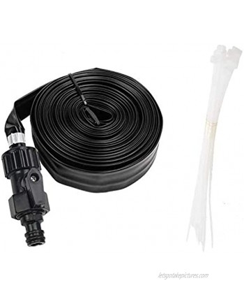 Micnaron Trampoline Waterpark Sprinkler w  50 Feet Water Hose Automatic Spray Water Tube for Outdoor Recreation. Trampoline Cooling System with Cable Ties. No Tools Required!