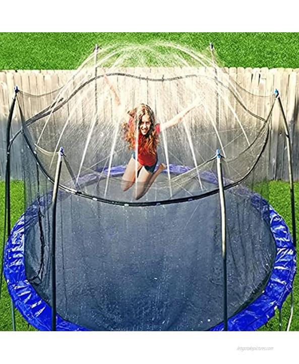 MIZIKUSON Trampoline Sprinkler for Kids Outdoor Trampoline Water Park Sprinkler 39.3Ft Upgrade Thicker Trampoline Accessories Fun Summer Outdoor Backyard Water Play Toys for Boys Girls
