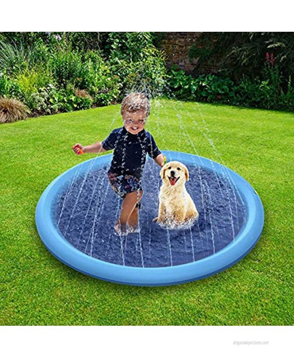 mothermed Splash Sprinkler Pad for Dogs Kids Dog Bath Pool Thickened Durable Bathing Tub Pet Summer Outdoor Water Toys
