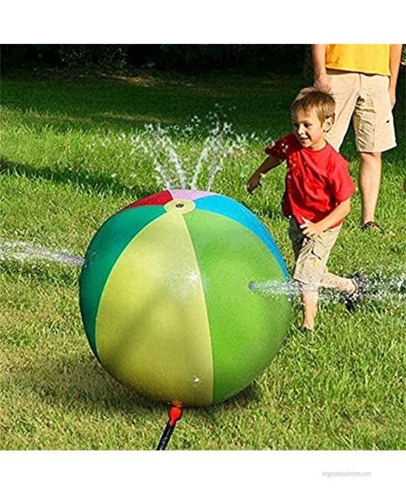 Splash and Spray Ball Sprinkler Outdoor Water Spray Ball 30in-Diameter Inflatable Sprinkler Water Ball Outdoor Fun Toy for Hot Summer Swimming Party Beach Pool Play