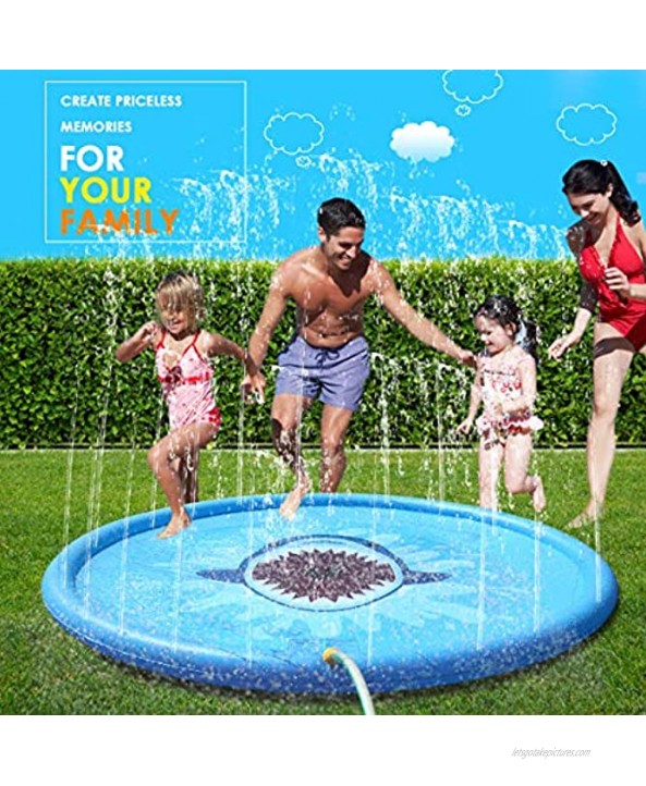 Splash Pad for Kids 2021 Upgraded 67” Splash Pad for Toddlers & Baby Pool Outdoor Summer Toys for Fun Games Learning Party 3-in-1 Water Toys Gifts for 1 2 3 4 5 Year Old Boys Girls Splash Play Mat