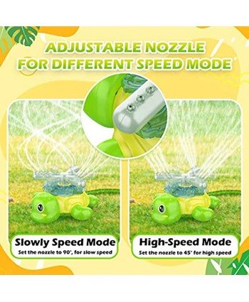 Water Sprinkler for Kids Outdoor Water Hose Turtle Sprinkler Toy Backyard Spinning Splash Games Fun Summer Activities Toddlers Water Toy Gifts 3  4  5  6 Year Old Boy Girl Sprays Up to 15ft High