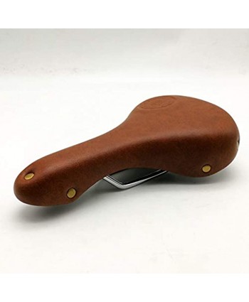 Bicycle Bicycle Accessories Bicycle Saddle Retro Cushion Bicycle Folding Bike Saddle Leather Cushion Fixed Gear  Color : Black