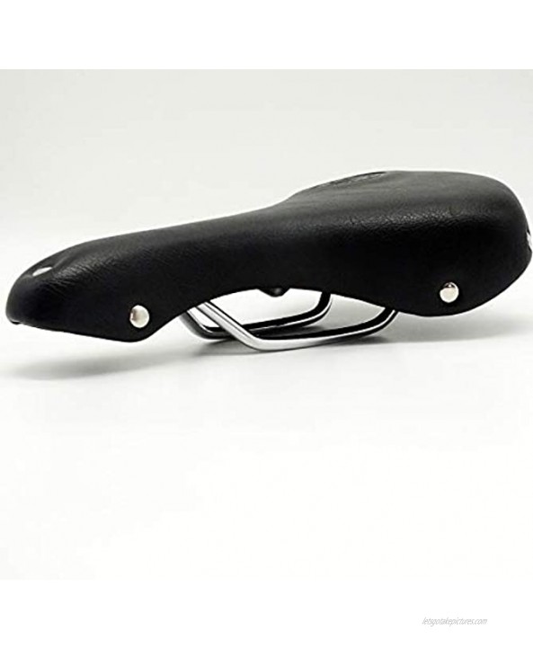 Bicycle Bicycle Accessories Bicycle Saddle Retro Cushion Bicycle Folding Bike Saddle Leather Cushion Fixed Gear Color : Black