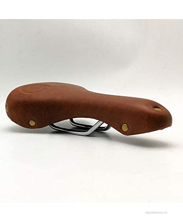 Bicycle Bicycle Accessories Bicycle Saddle Retro Cushion Bicycle Folding Bike Saddle Leather Cushion Fixed Gear Color : Black