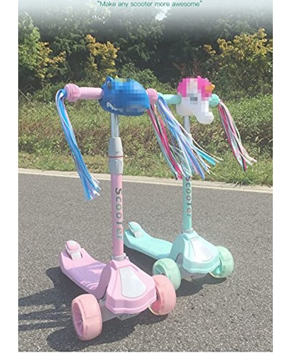 Children Kids Bike Scooter Bicycle Grips Handlebar Streamers Baby Carrier Accessories Colourful Sparkle Pom Pom Tassel Ribbon Easy Attachment to Bike's Handlebars