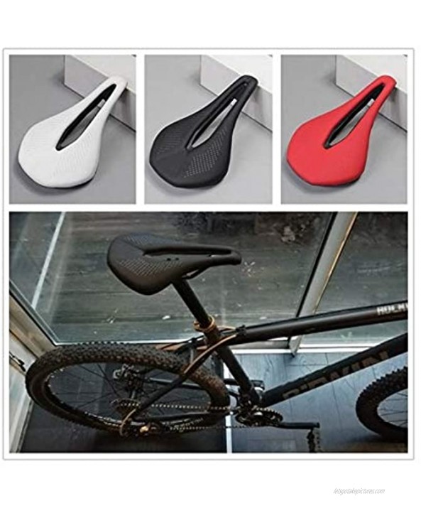 CHXW Bicycle Mountain Road Bike Saddles MTB Racing Breathable Soft Seat Cushion Color : White