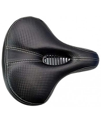 CHXW Wide Bike Saddle Thicken Bicycle Seat MTB Hollow Cycling Cushion Sponge Soft Bike Cycling Saddle Color : Black