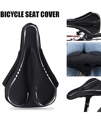 DECOASSEM Bike Saddle Cover Non-Slip Hollow Breathable Slow Rebound Mountain Bike Printing Cushion Cover Bicycle Accessories