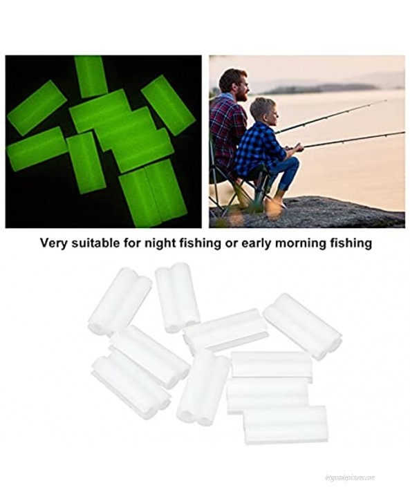 DJDK Night Fishing Rod Clip,Fishing Light Stick Clip 10pcs ABS Night Fishing Rod Clips Holder Portable Luminous Clip Fishing Accessories