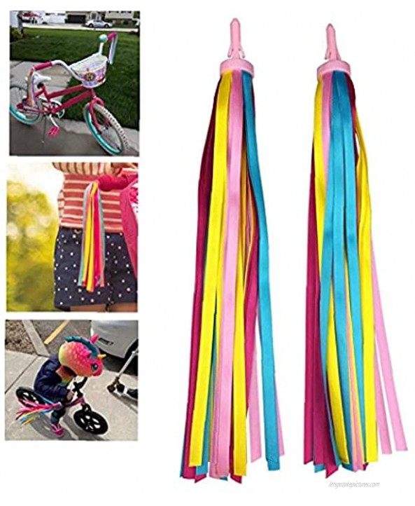 Kids Bicycle Ribbons Scooter Streamers Bike Grips Tassels Children Bike Handlebar Accessories Decorations Blue 2PCS