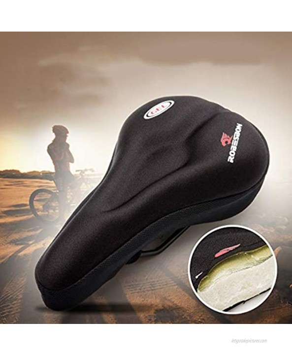POSMA BA-SEA020 Gel Bike Seat Cover,Bike Saddle Cushion Bike Seat Cushion with Water & Dust Resistant Cover 2pcs Set