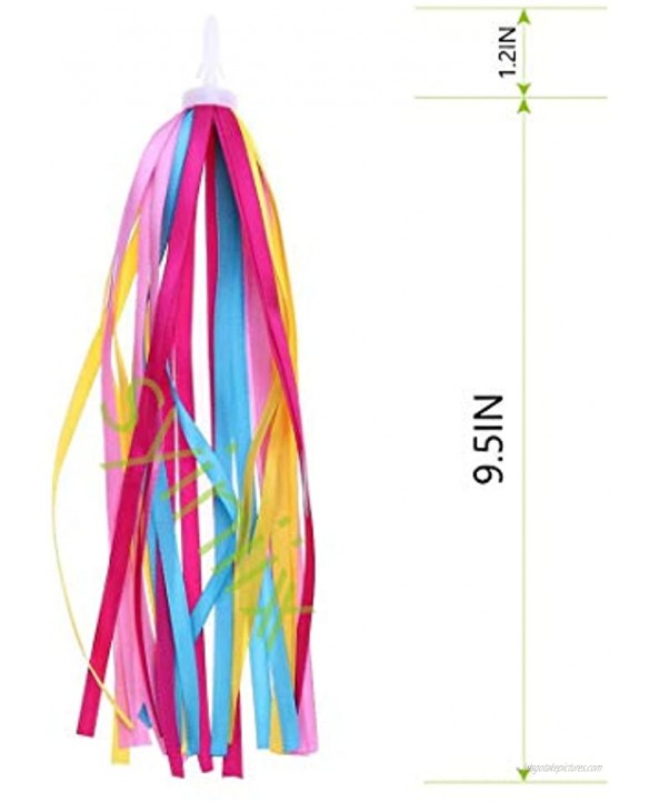 syiniix Colorful Tassel Ribbons for Kid’s Bicycle Bike or Scooter Handlebar Streamers,1 Pair.