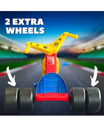 The Original Big Wheel Custom Dually Add-On Set Works with Any 16 Inch Big Wheels Tricycles for Kids 3-8 Boys Girls Outdoor Kids Toys Made in USA