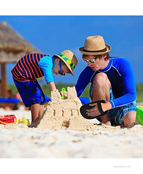 2 Pieces Sand Off Mitt Beach Sand Mitt Beach Sand Cleaner Mitt Wipe Sand Mitt for Beach Volleyball Sandboxes Beach Events Water Activities Sand Occasion Pink Blue