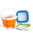 3 Pack Foldable Buckets Collapsible Silicone Beach Buckets Sand Buckets for Kids Beach Party Car Washing Sand Water