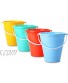 4 Pack Sand Castles Beach Buckets Toy Set,Colorful Sandcastle Mould Pails for Kids and Toddlers Beach Party Summer Activities Fun Pail