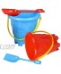 ArtCreativity 6 Inch Beach Sand Pail and Shovel Set Includes 2 Sand Shovels and 2 Pail Buckets with a Sand Castle Design Inside Sandcastle Building Toys Fun Summer Sand Toys for Boys and Girls