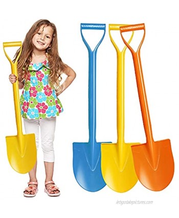 Beach Shovels 25 Inch Sand Shovels for Kids Heavy Duty Kids Plastic Beach Shovel Tool Scooping Toys Kit Shovel Toys for Toddlers with Handle for Digging Sand Beach Fun Gift Twin Set Bundle 3 Pack