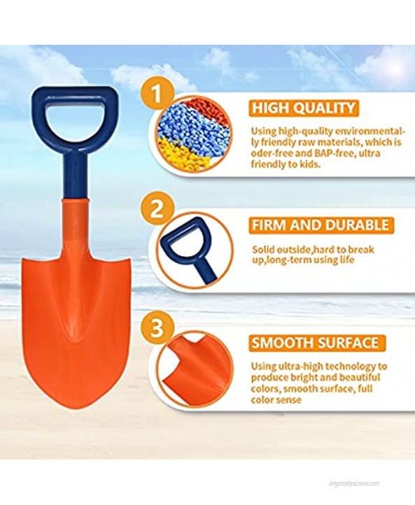 Benefine 2-Piece Beach Tool Set 12.8 Plastic Sand Sifter Shovels for Kids Complete Gift Set Party Bundle