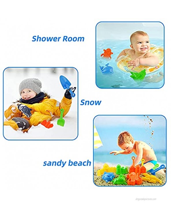 Blooming lilies 14 Pcs Beach Sand Sandbox Toy Set Two Castles Fishes Truck Bucket Shovel Rake Molds Sand Toys for Kids Toddlers Boys Girls Summer Outdoor Play Games