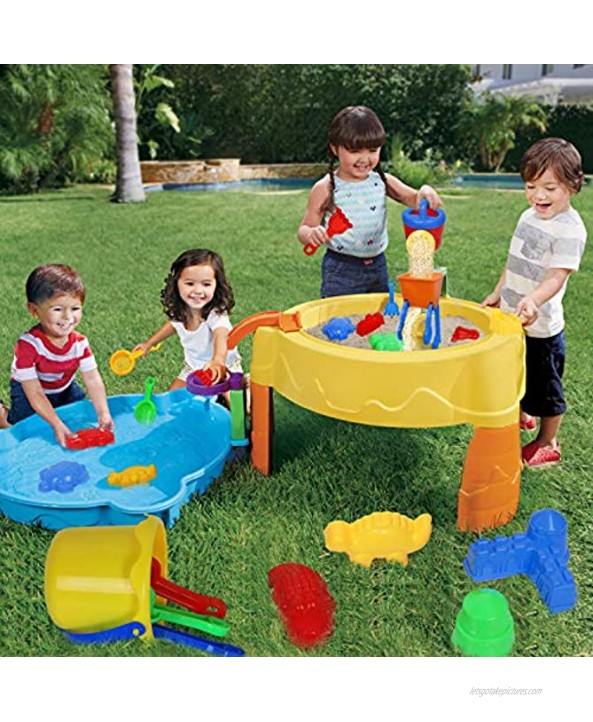 GUAGUAFUN Beach Toys 19 Pieces Sand Toys Set Sandbox Toys with Reusable Mesh Bag Includes Bucket Sifter Rakes Shovel Watering Can Animal and Castle Sand Molds for Kids 3-10