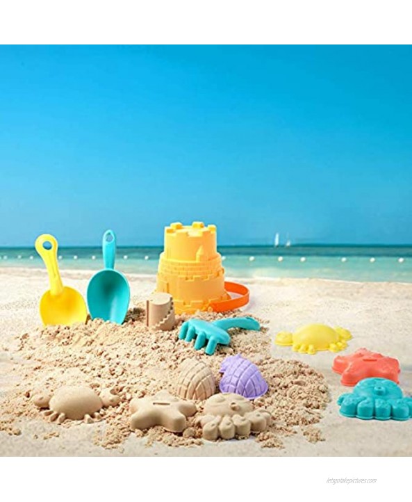 Kids Beach Sand Toy Set 20pcs Sandbox Toys Sand Castle Bucket Beach Shovel Rakes Sand Truck Water Wheel with Mesh Bag for Toddlers Boys Girls