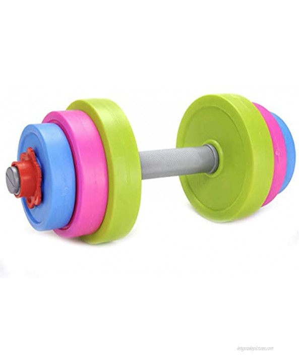 Liberty Imports Adjustable Dumbbell Toy Pretend Workout Set for Kids Gym Exercise Fill with Beach Sand or Water