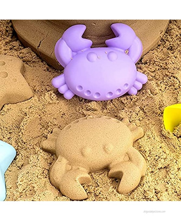 PRAJNASYS Beach Sand Toys for Kids Set-a Collapsible Bucket and Suitable for Kids Sandbox Toys Set Sandcastle Building Kit,Including Shovel Bucket Mould Rake ,with mesh Beach BagOrange