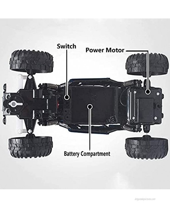 Qisebin Remote Control Car,2.4Ghz Remote Control Truck,Alloy Off-Road Climbing Vehicle,4WD Drifting Cars with LED Lights and Shock Absorber,Hobby Toy Gift for Boys & Girls-Blue