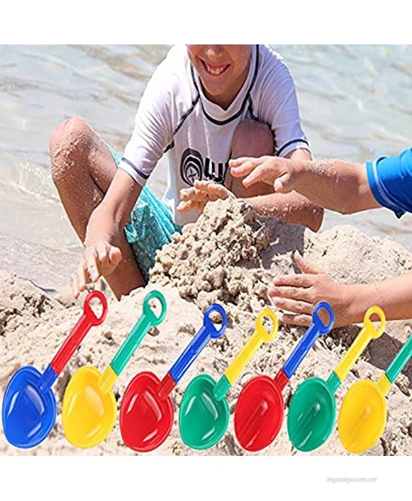 Sand Shovels for Kids,7 Pack 10.2''Beach Toys Shovels & Sandbox Shovel for Kids,Sturdy Multi-Color Plastic Shovels for Sand & Beach,Plastic Shovel for Sand and Beach-Sandbox Or in The Snow & Backyard