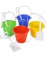 The Dreidel Company Beach Day Playsets Play Set Includes 1 Sand Bucket 1 Shovel Birthday Treats for Boys and Girls Party Favors for Children 4.25" Beach Set 4-Pack