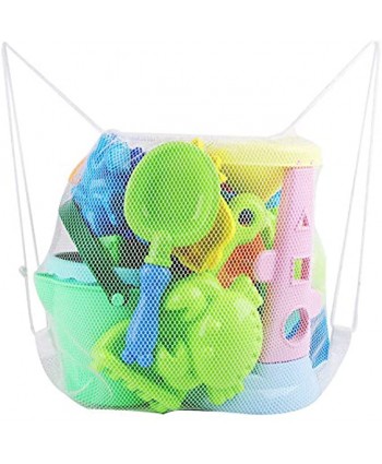 ToyerBee Beach Toys- 24pcs Sand Toys Set with Sand Water Wheel Bucket Shovels Rakes Models & Molds in A Mesh Backpack Outdoor Beach Sand Toys for Boys Girls,Toddlers Kids