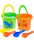 YongnKids Beach Toys 7'' Plastic Sand Bucket Set for Kids Toddlers Easter Baskets with Handles Ideas Pack of 2 Sets Bundle 2 Pack