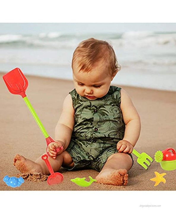 Yvjnxxan 14 PCS Colorful Beach Sand Toys Set,Sand Play Set,Kids Beach Toys Set with Bucket,Shovels,Rakes,Watering Can,Sand Molds,Mesh Bag with Pull Strings for Kids,Toddlers Outdoor Play