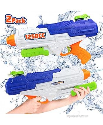 1250CC X 2Pack Water Guns High Capacity Pool Toys for Kids Squirt Gun Beach Toys Backyard and Swimming Outdoor Water Toys Super Soaker Water Blaster for Adults Boys Girls Party Favors