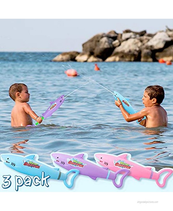 3 Pack Water Guns for Kids Water Blaster Soaker Guns for Children and Adults 30 ft Range Toy Squirt Guns Perfect Summer Fun Outdoor Swimming Pool Games Toys
