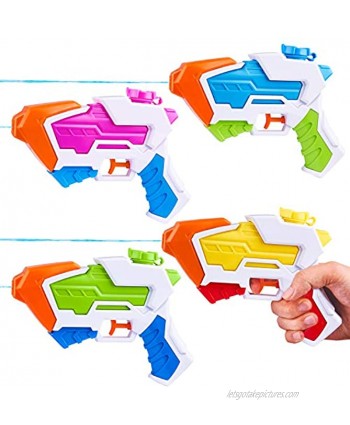 4 Pack Aqua Phaser Water Pistols Water Guns Toy Sci-fi Water Blaster Water Soaker Squirt Guns for Kids Summer Swimming Pool Beach Sand Outdoor Water Activity Fighting Play Toys