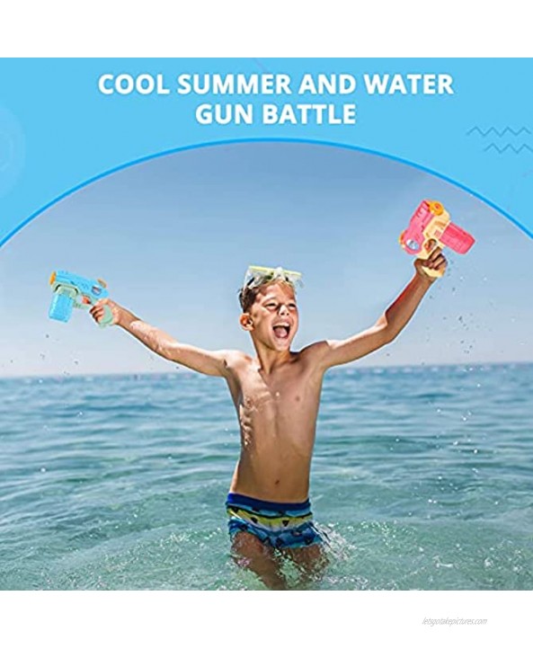 AESGOGO 4 Pack Water Guns for Kids Ages 3-10,Summer Water Pool Beach Toys for Boys Girls Toddlers,Long Range 220CC Squirt Guns for Outdoor Play
