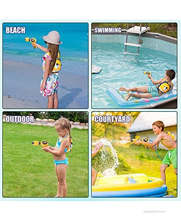 Backpack Water Guns Squirt Gun Water Toys for Kids in Outdoor Backyard and Summer Swimming Pool Bear