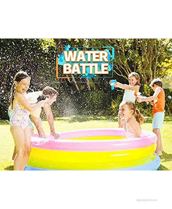 BECENBIN Water Guns for Kids & Adults 2 Pack Super Squirt Guns Water Soaker Blaster with 400CC Durable Shooting&Long Range Summer Swimming Pool Beach Toys Outdoor Water Fighting Play for Boys&Girls